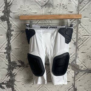 Nike White and Black Pro Padded Compression Shorts